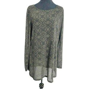 Peruvian Connection Size Large  Top Blouse Long Sleeve Tunic
